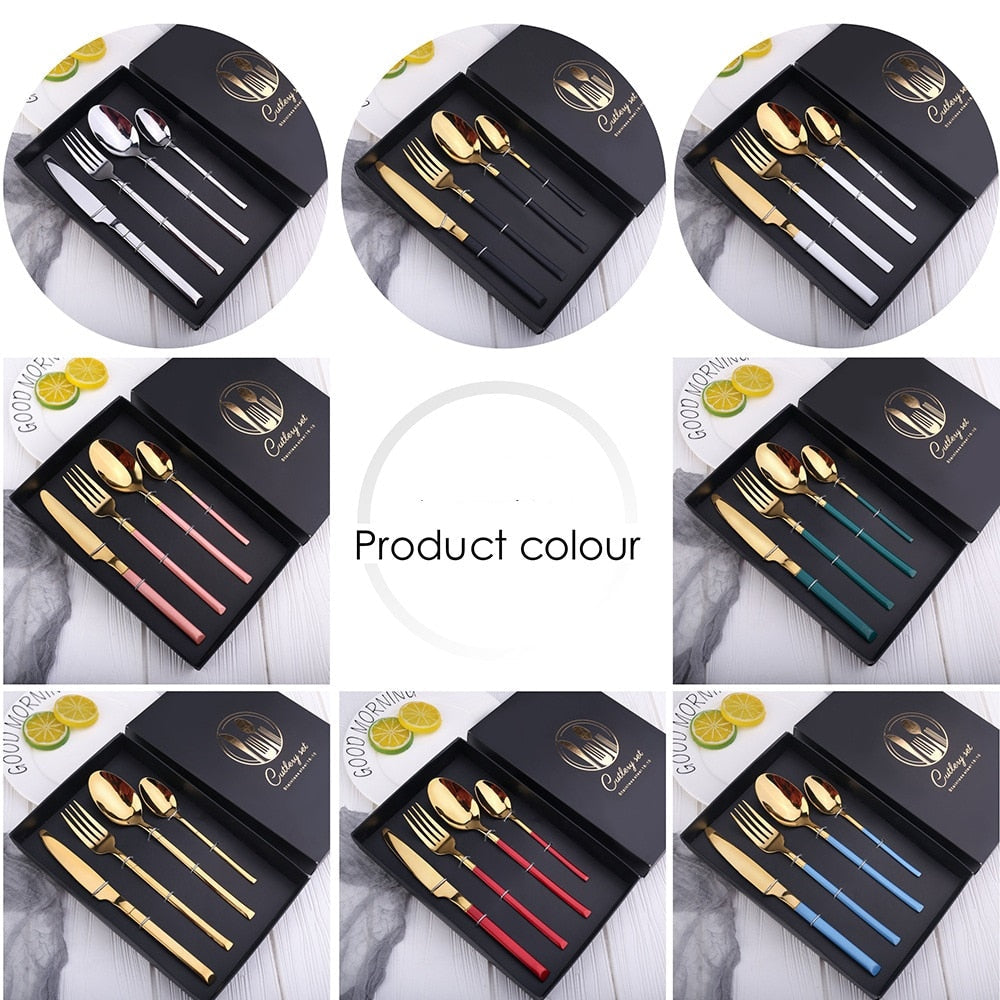 4pcs Nordic Tableware Cutlery Set-Grand Kitchen