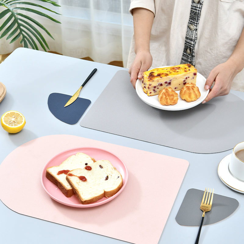 Placemat Washable Set Dual Side Tableware Pad Leather Heat Placemat-Grand Kitchen