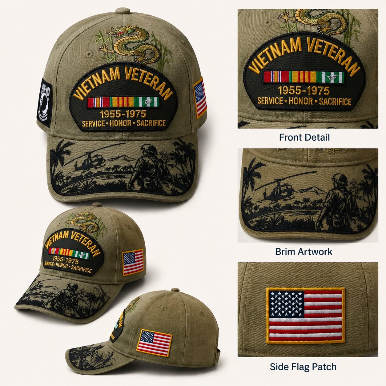 🇺🇸 Last Day Promo: 49% OFF 🎖️ - Vietnam Veteran Tribute Cap