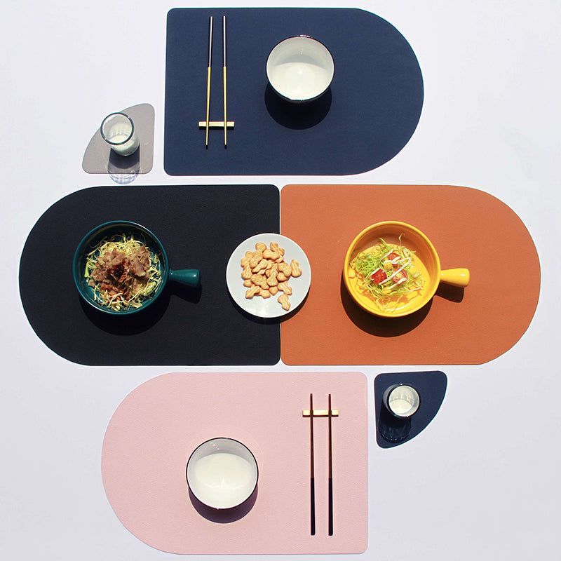 Placemat Washable Set Dual Side Tableware Pad Leather Heat Placemat-Grand Kitchen