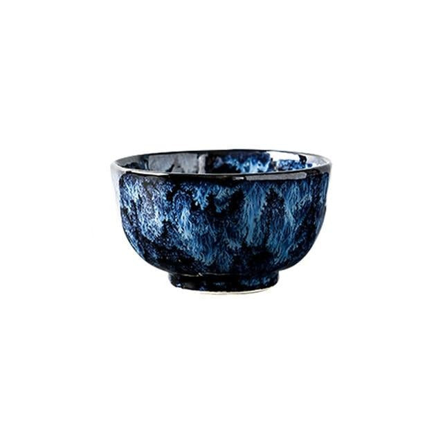 Ceramic Dinner Plates And Bowls Blue Dishes Creative Dinnerware Set-Grand Kitchen