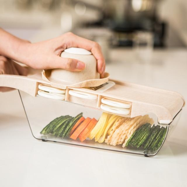 Mandoline Vegetable Slicer With Stainless Steel Blades-Grand Kitchen