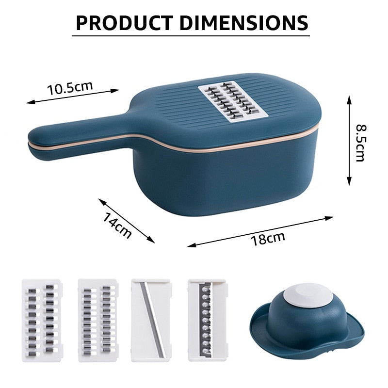 Multifunction Mandoline Slicer Cutter Grater Shredders with Strainer-Grand Kitchen