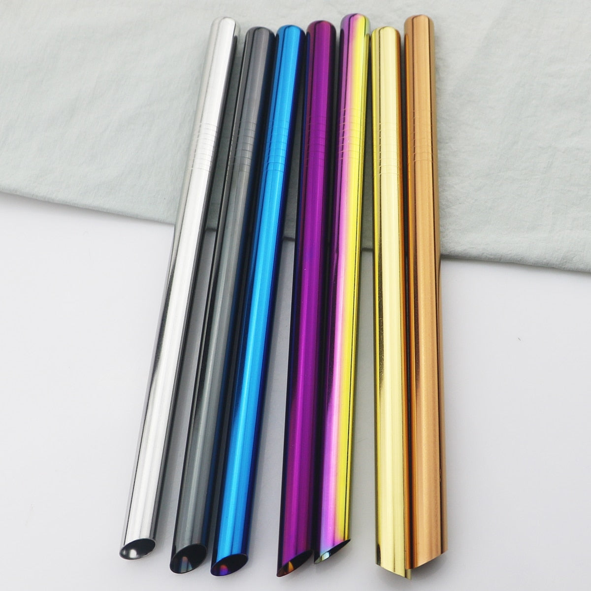Reusable Drinking Straw Set Wide Metal Straw Stainless Steel Straw-Grand Kitchen