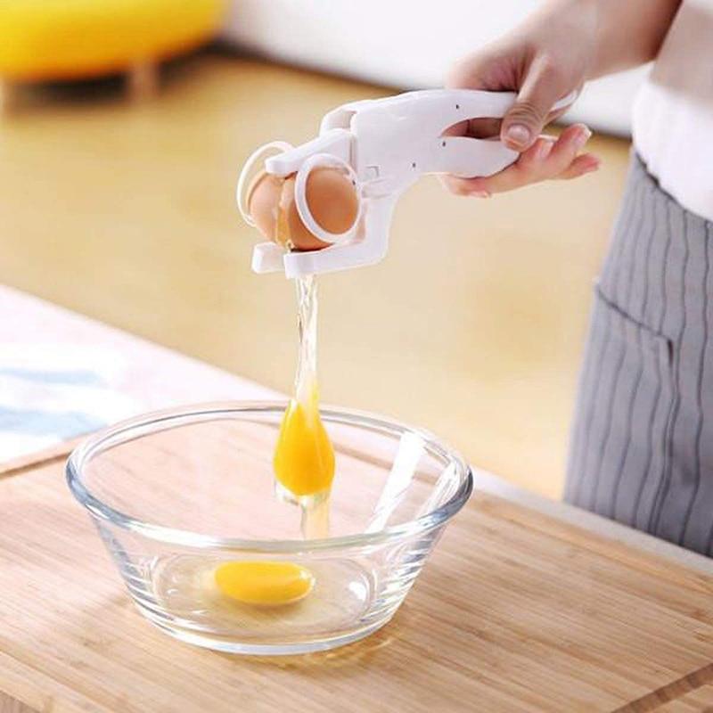 One Handed Egg Cracker Tool, Best Egg Cracker Egg Yolk Separator-Grand Kitchen