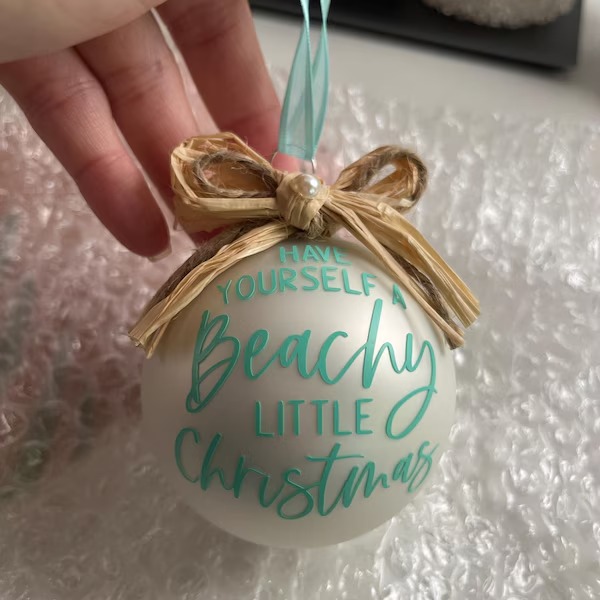 🌊 Coastal Beach Christmas Tree Ornament