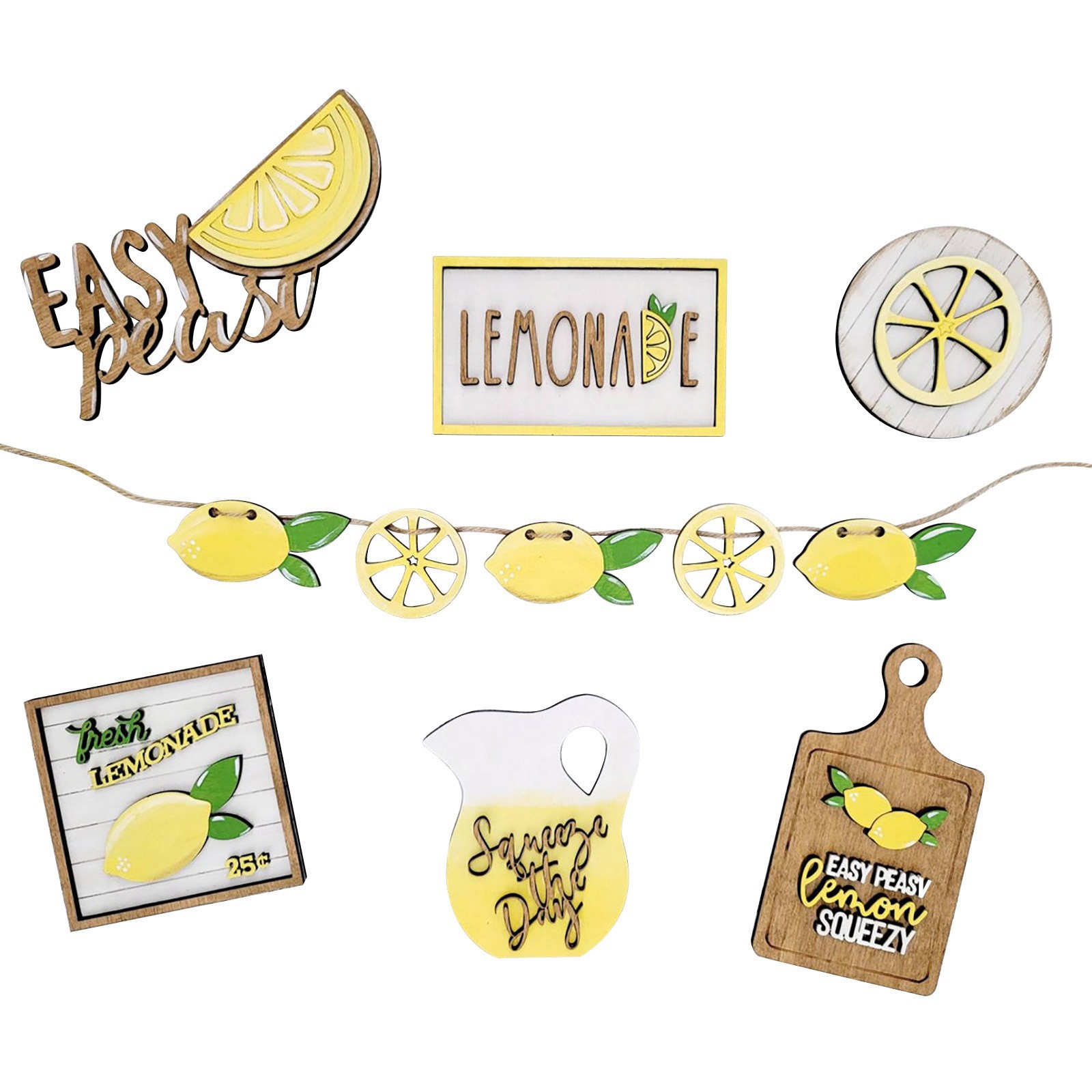 🍋Refreshing Lemon Tray Decor Set🎉