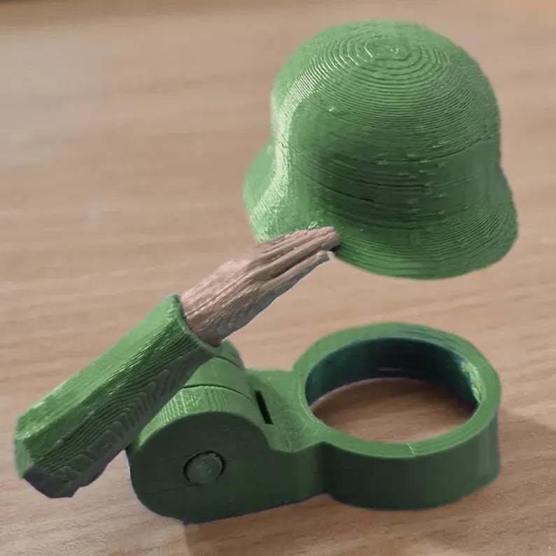 Soldier Salute Beer Bottle Helmet