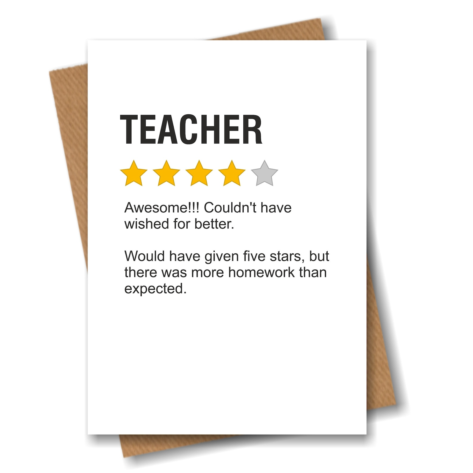 Funny Product Star Rating Review Card  