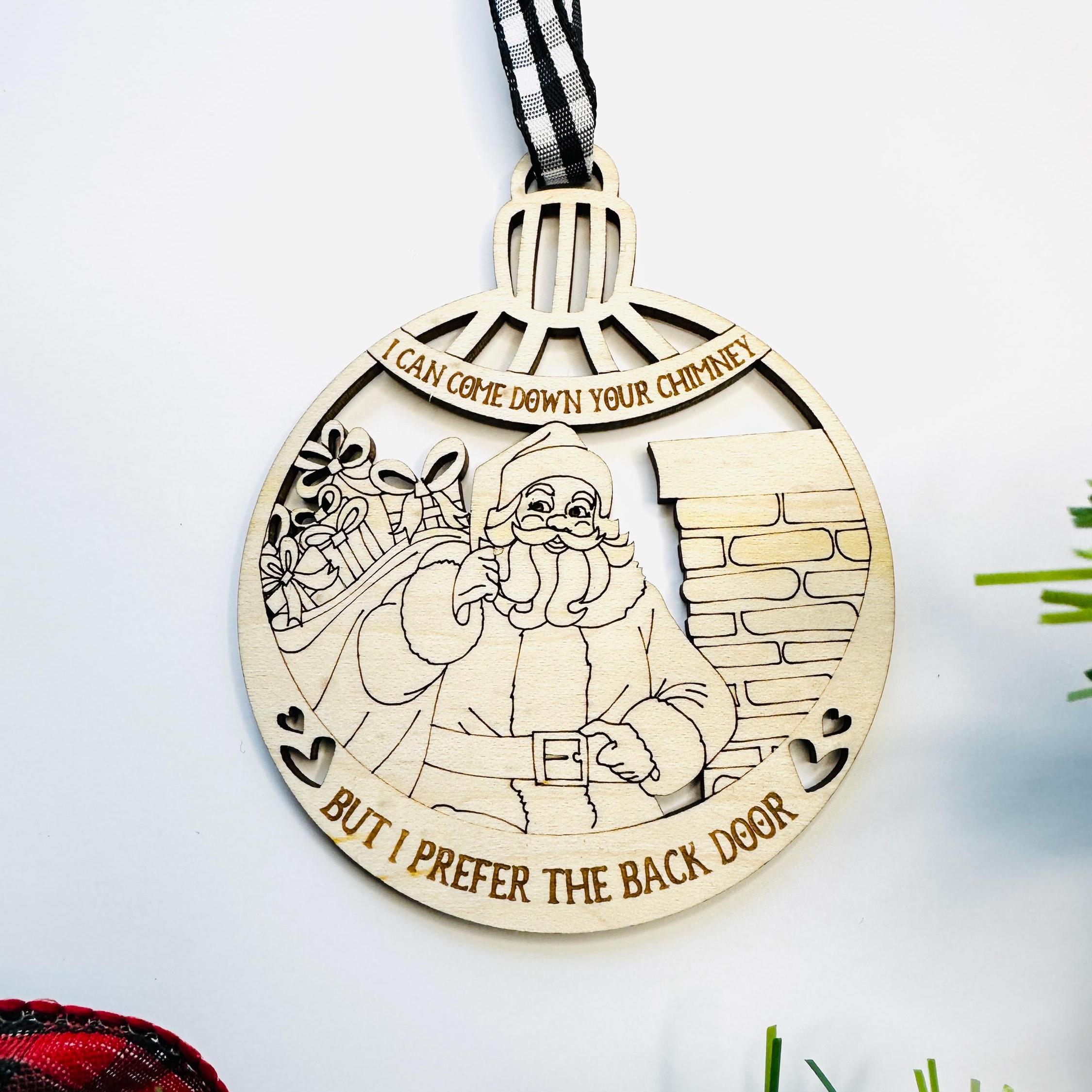 Naughty Pun Christmas Ornament