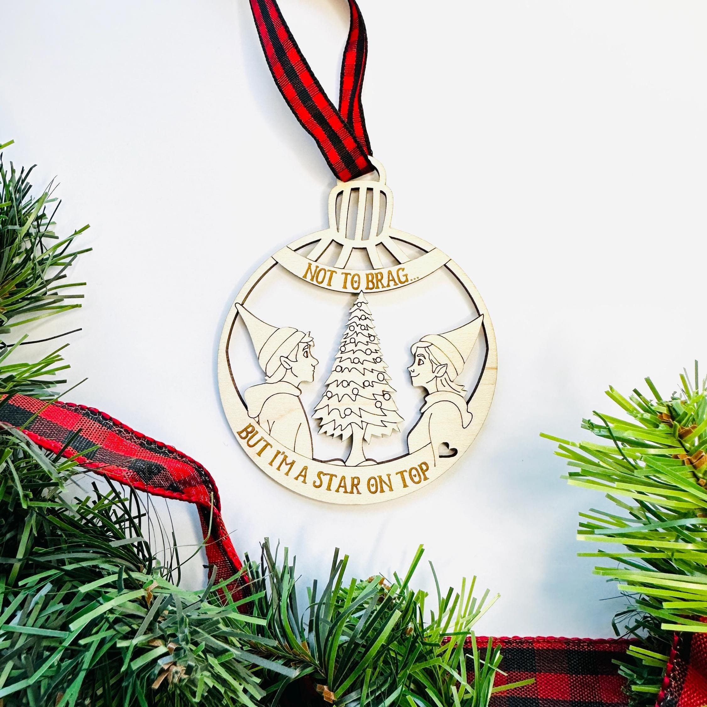 Naughty Pun Christmas Ornament