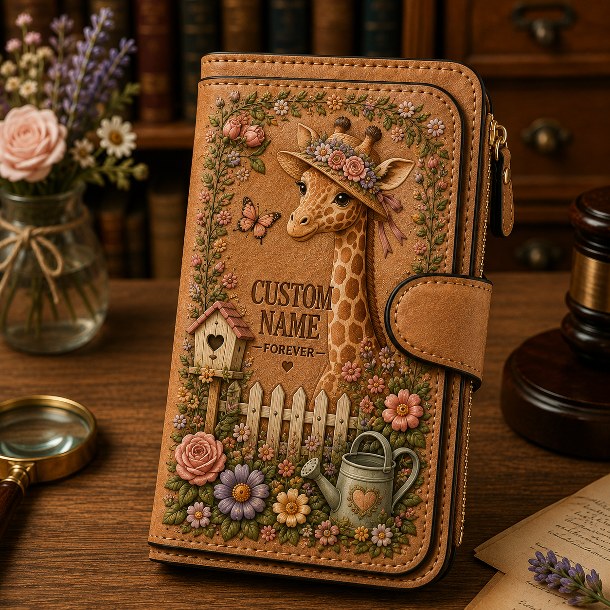 🌸 Personalized Garden Wallet - Perfect Gift For Her 🌿