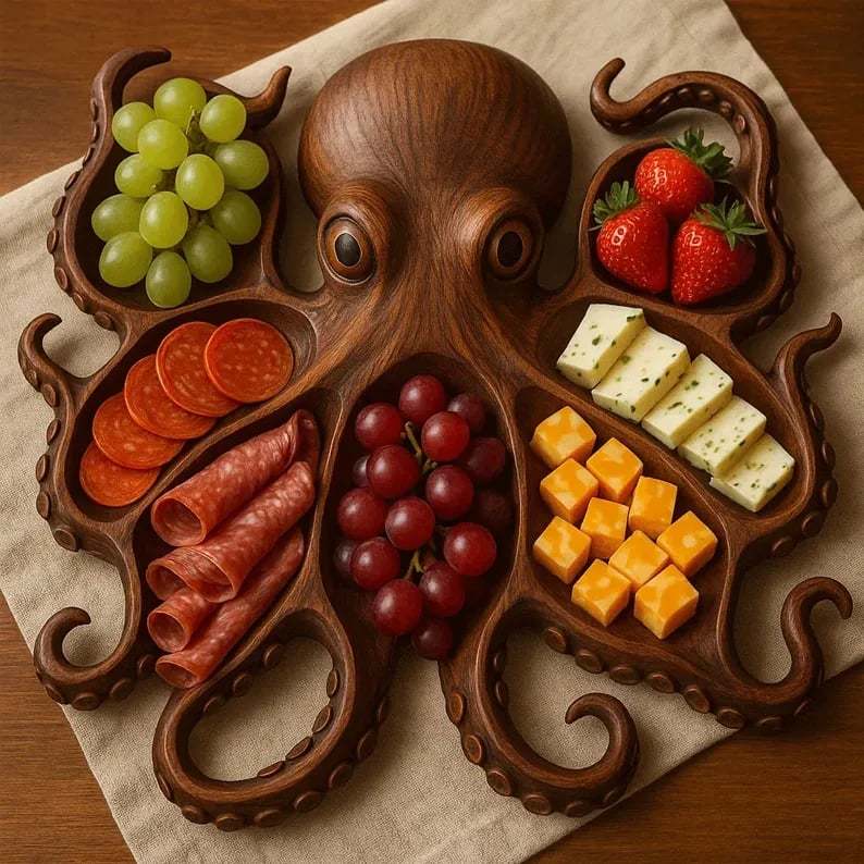 🐙Octopus Charcuterie Platter – Gift for Seafood Lovers