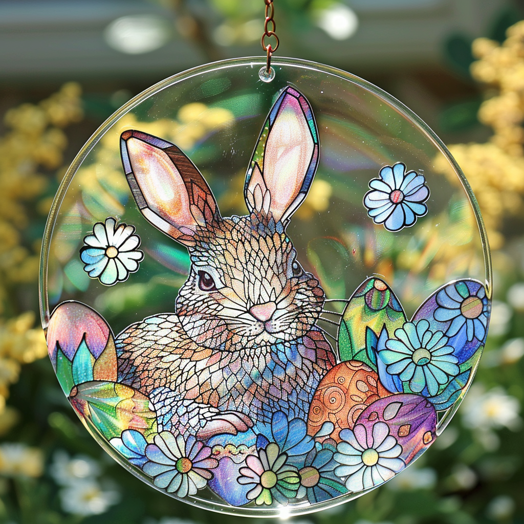 Easter Stained Glass Suncatcher