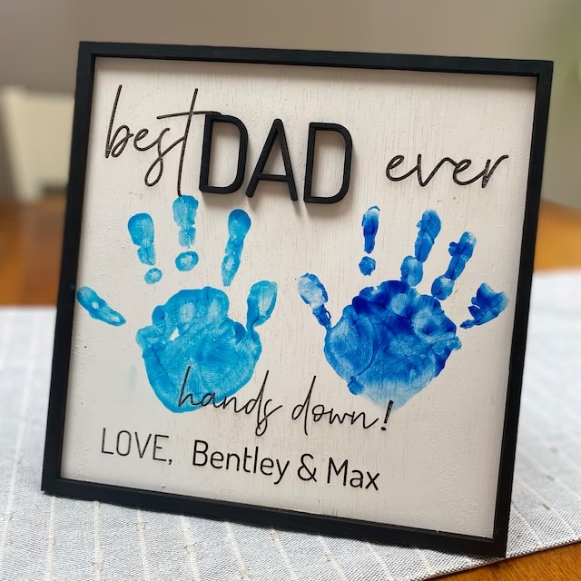 DIY Handsprint Father's Day Gifts