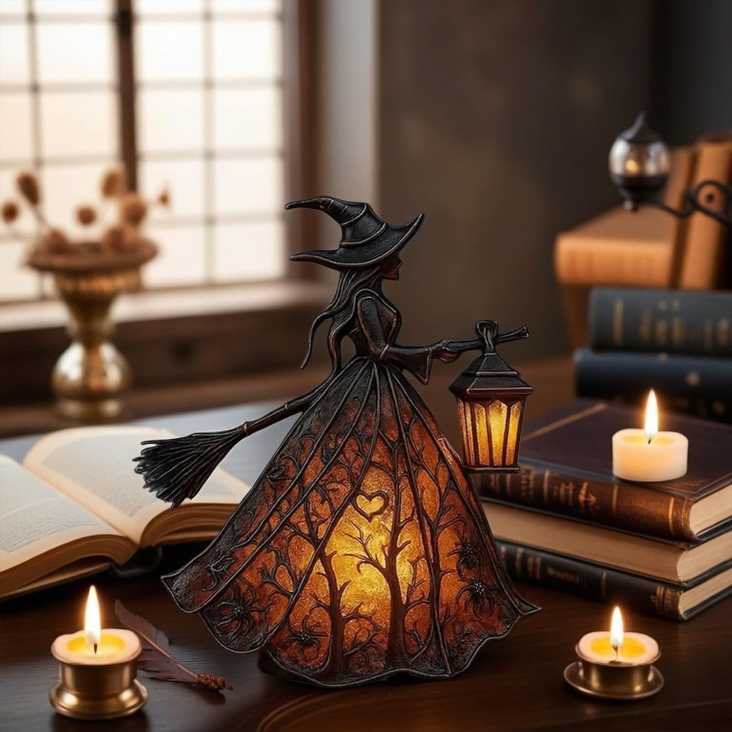 Halloween Witch Lamp Decor