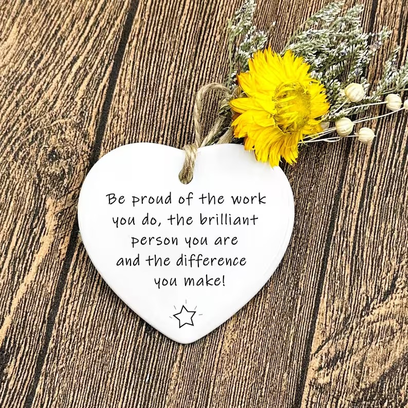 The Difference You Make, Thank You Ceramic Heart Gift