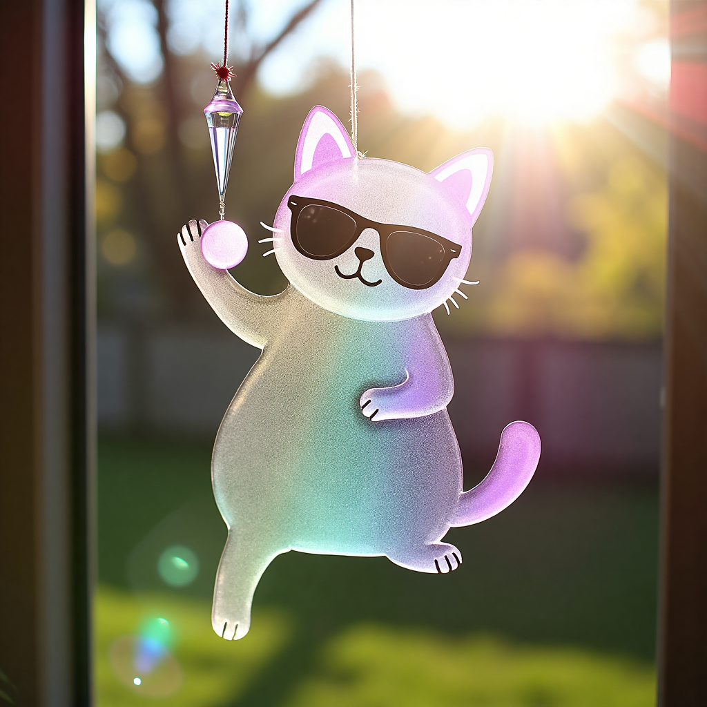 😼🌈Colorful Cat Suncatcher