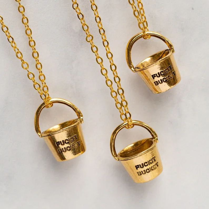 The Fuck It Bucket - 🤣Funny Metal Bucket Keychain