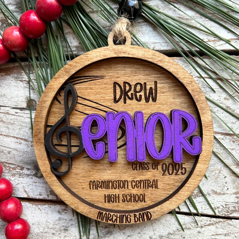 Personalized Band Christmas Tree Ornament