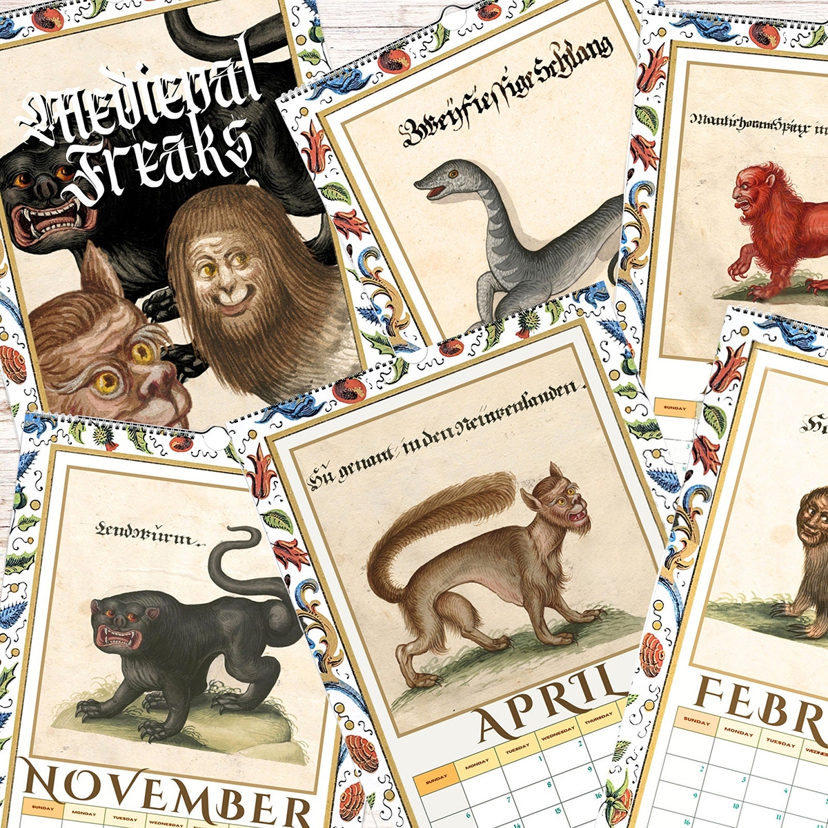 2025 Medieval Freaks Wall Calendar📅