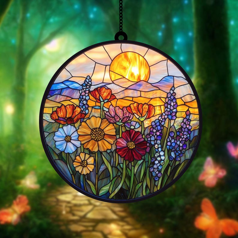 🔥LAST DAY BIG SALE--Acrylic Beach Sunset Suncatcher Ornament