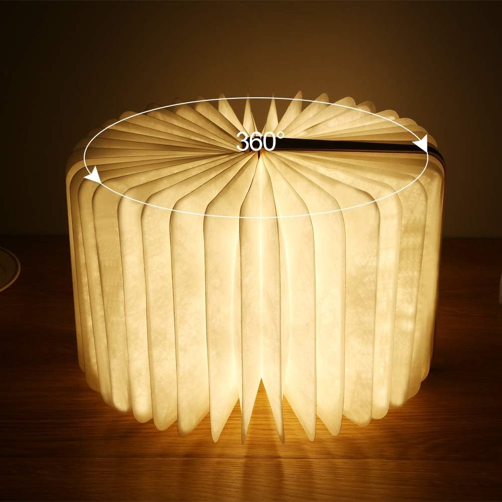 Novelty Wooden Folding Book Lamp