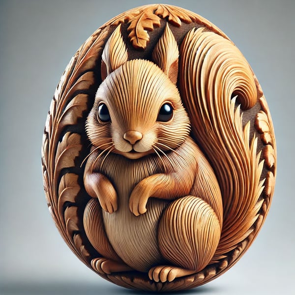 Animal Easter carving craft egg