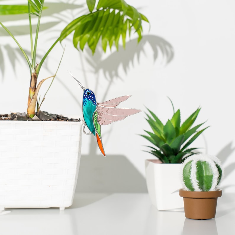Stained Glass Bird Suncatcher 