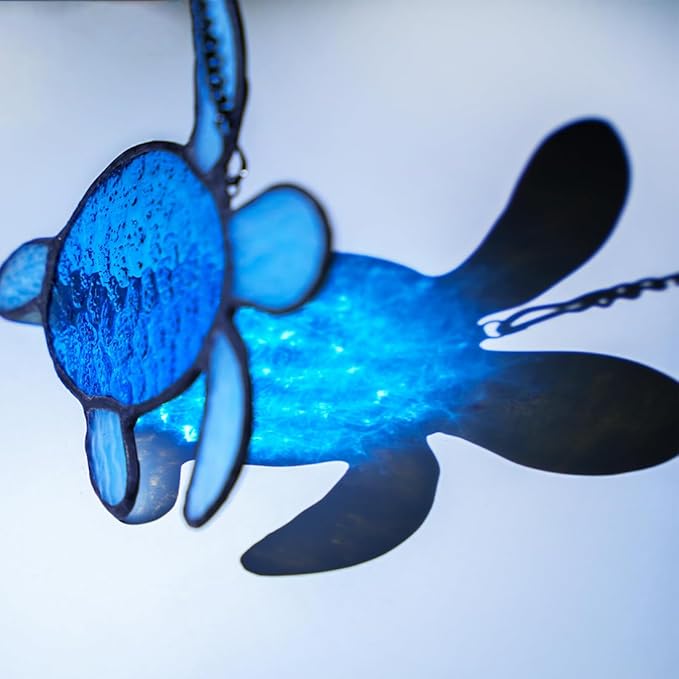Turtle Stained Glass Suncatcher