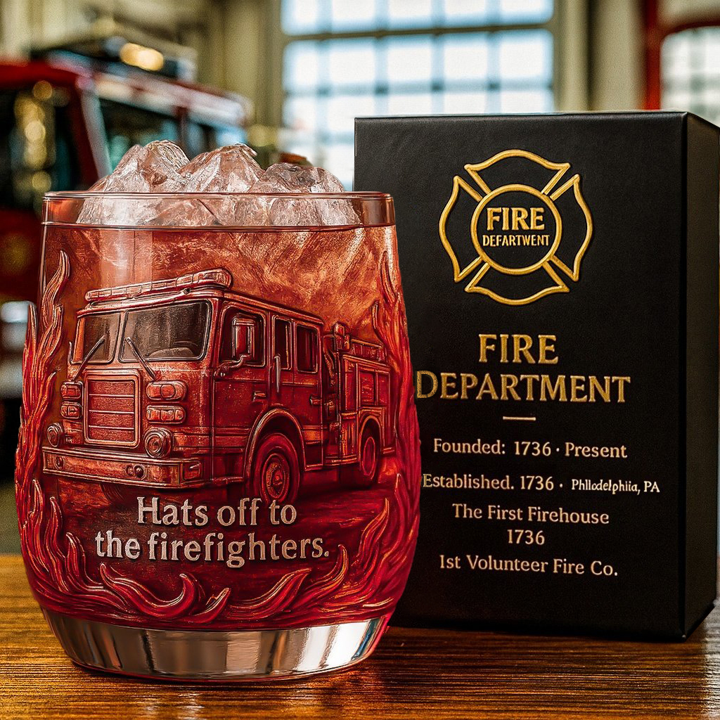 ​Salute to Heroes Firefighter Tribute Glass