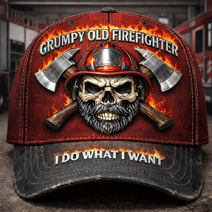 GRUMPY OLD FIREFIGHTER Cap 