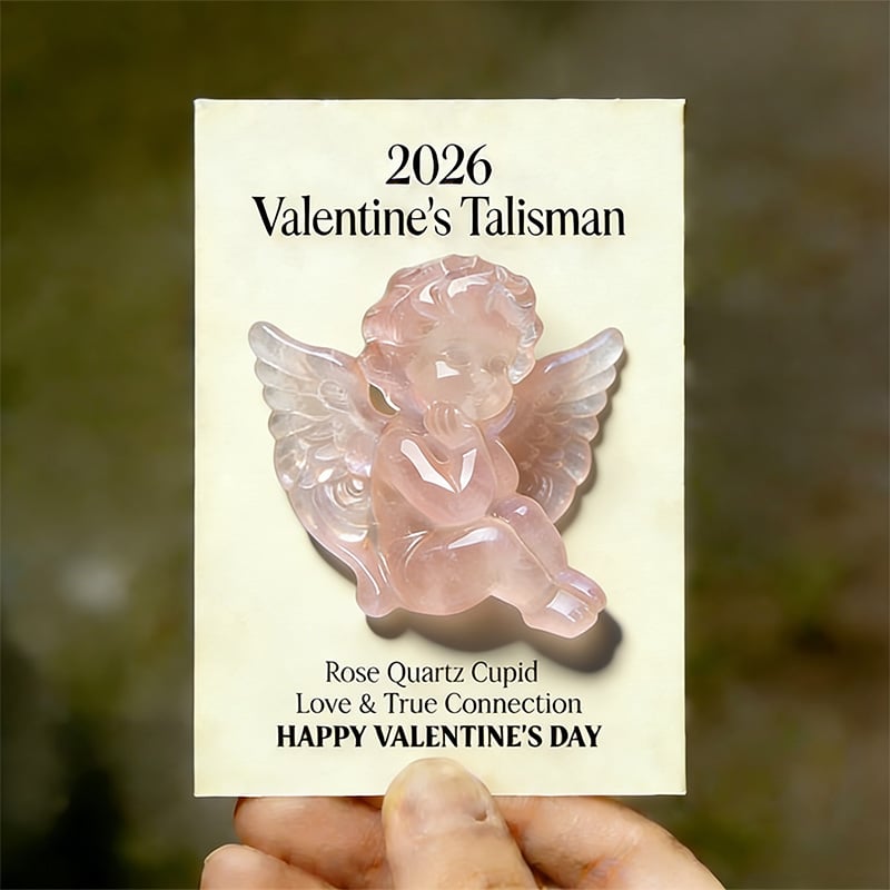 2026 Valentine’s Talisman – Rose Quartz Cupid & Love Card Set