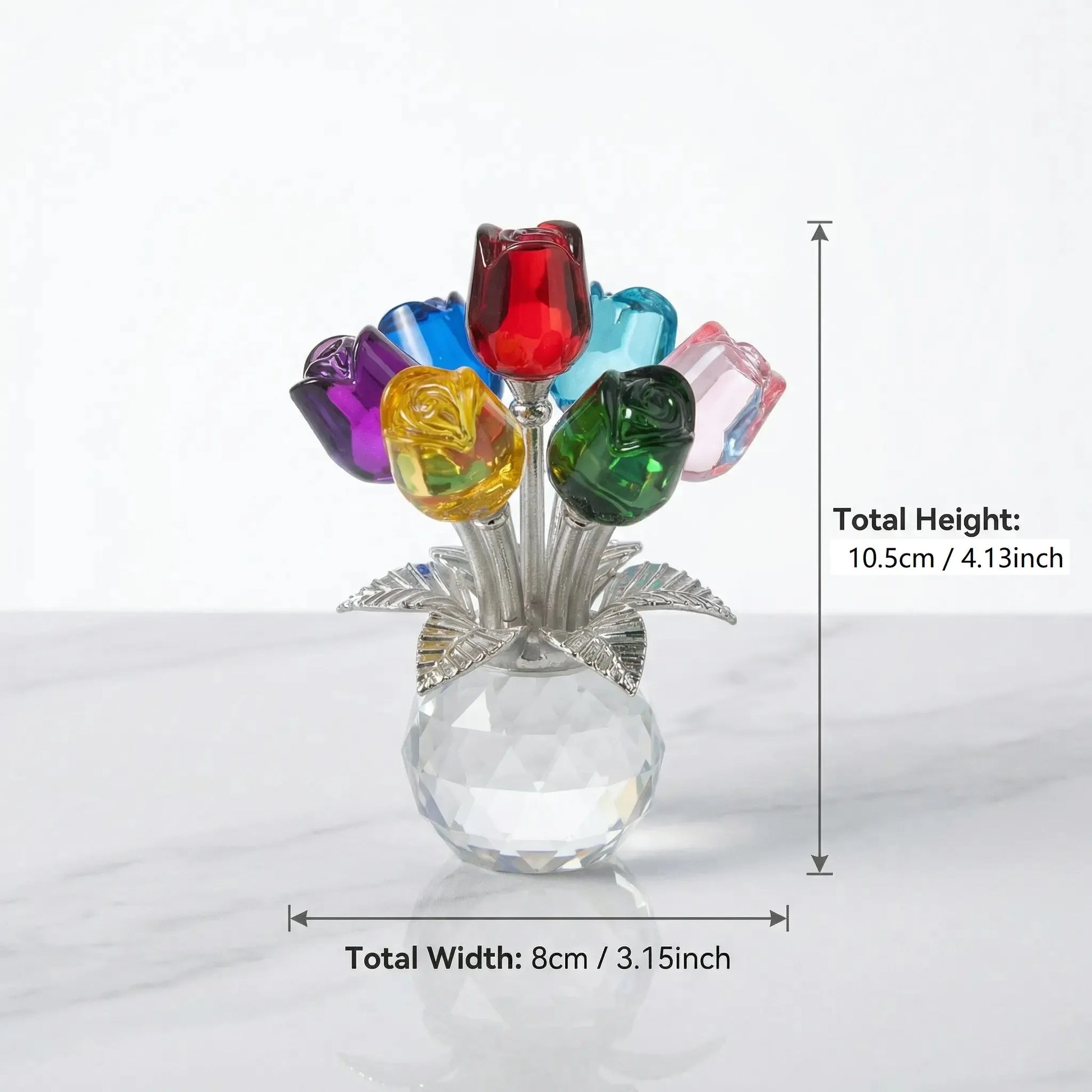🔥2026 Mother's Day Gifts 50% Off--🌹Colorful Crystal Rose Bouquet | Perfect Gift for Her & Home Decor