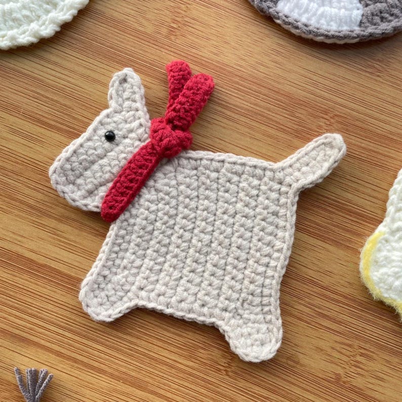 Handmade Crochet Animal Drink Coaster 