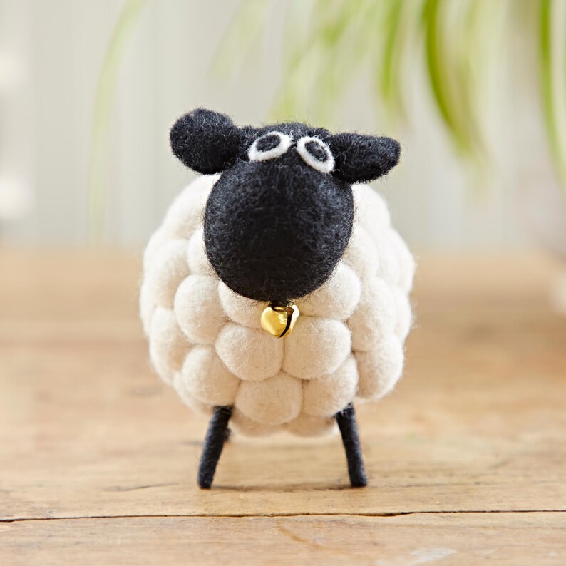 Quirky Felt Sheep Ornament 