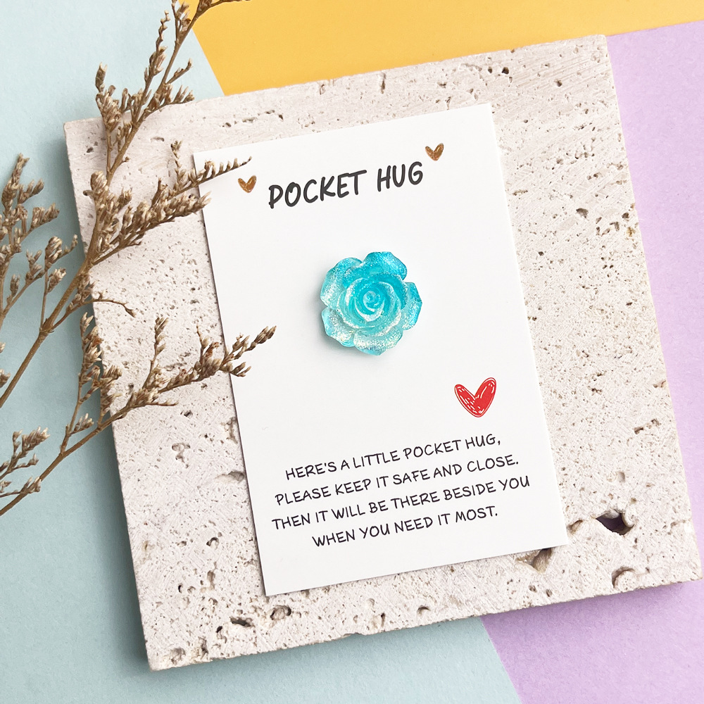 Gradient Rose Pocket Hug Card