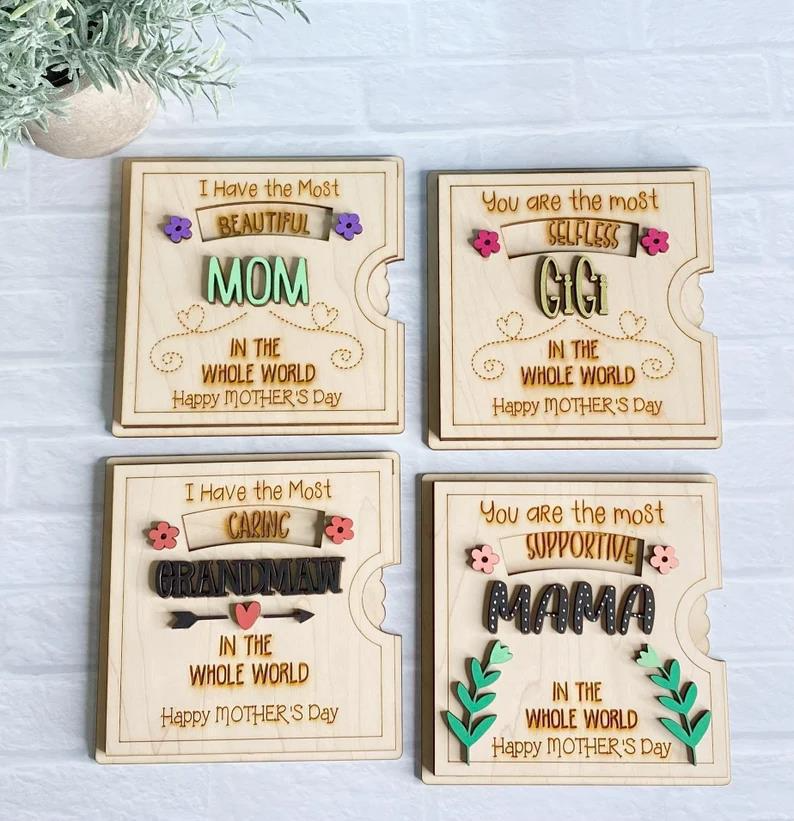 🌸Wooden Card for Grandma/Mom