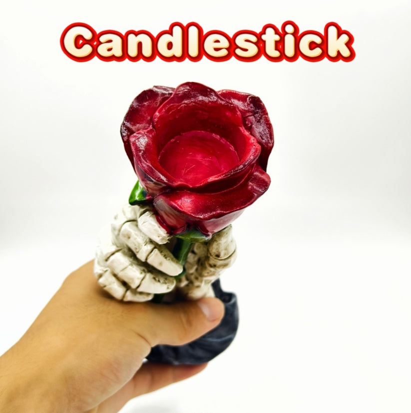 Rose Hand Candlestick