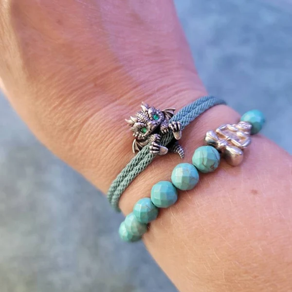 Cute Silver Dragon Bracelet