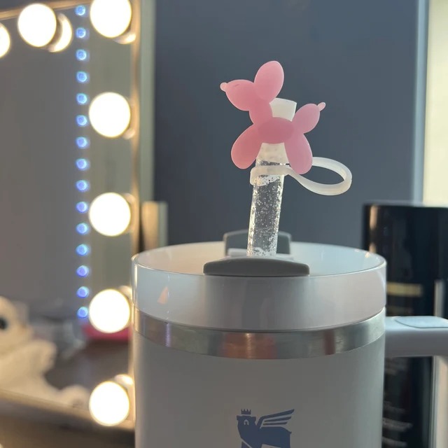 Balloon Dog Straw Cap Topper