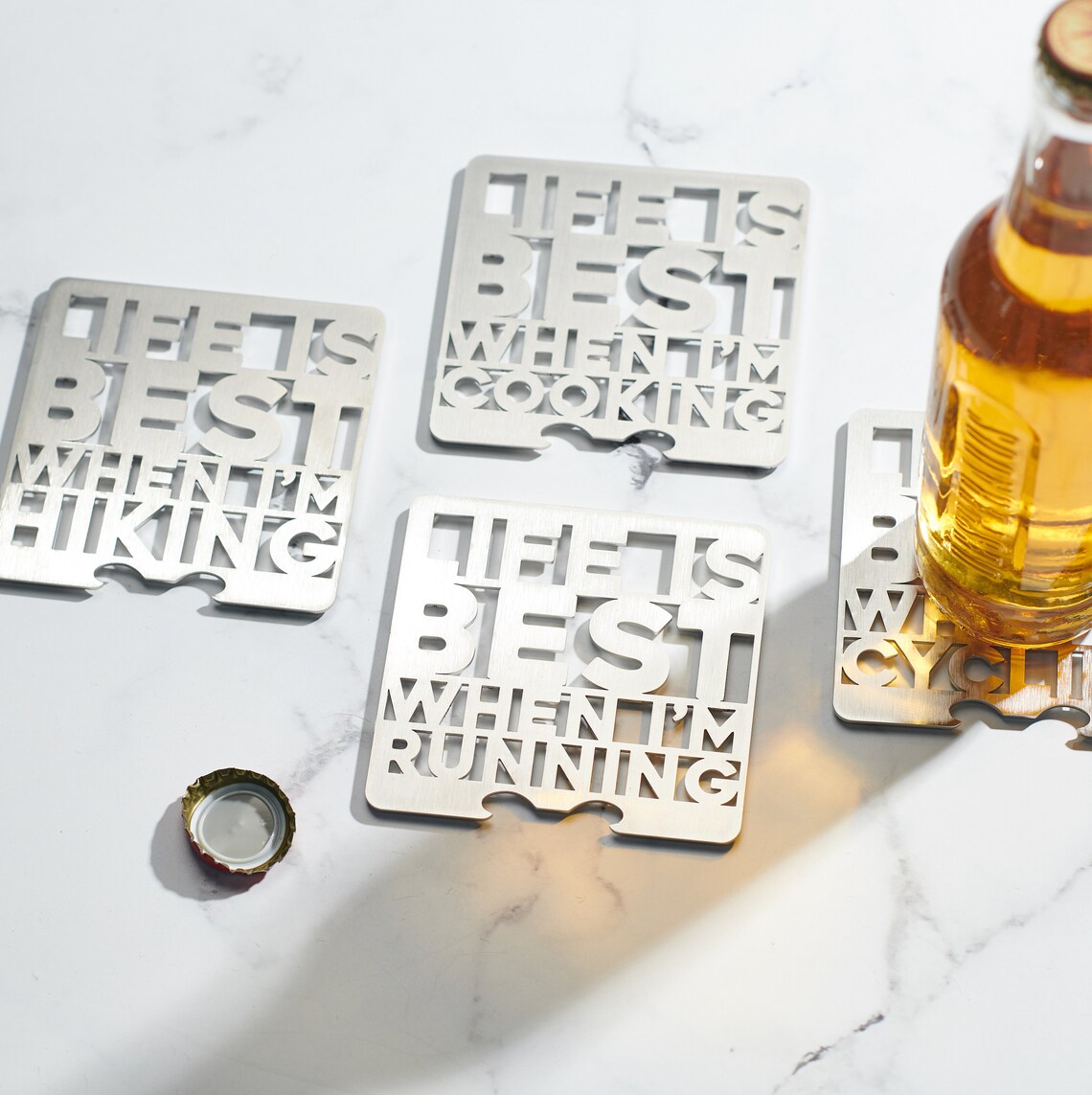 Bottle Opene Coaster 