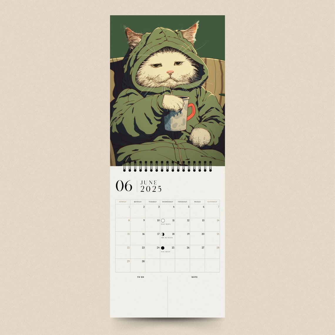 🐱2025 Lazy Kitten Calendar