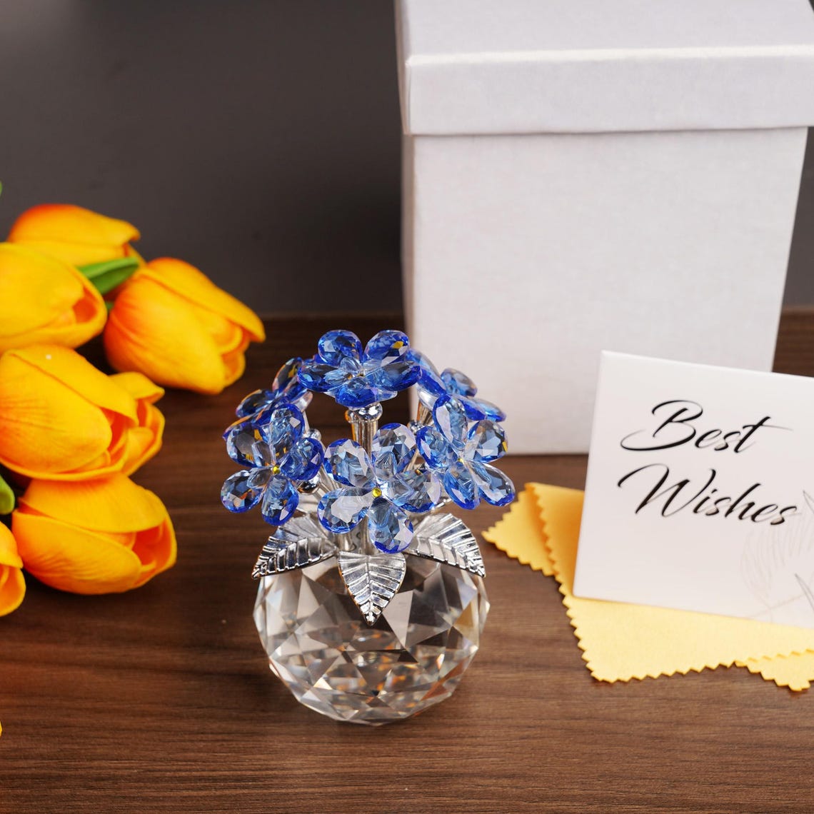 Everlasting Memories: The Crystal Forget-Me-Not Bouquet