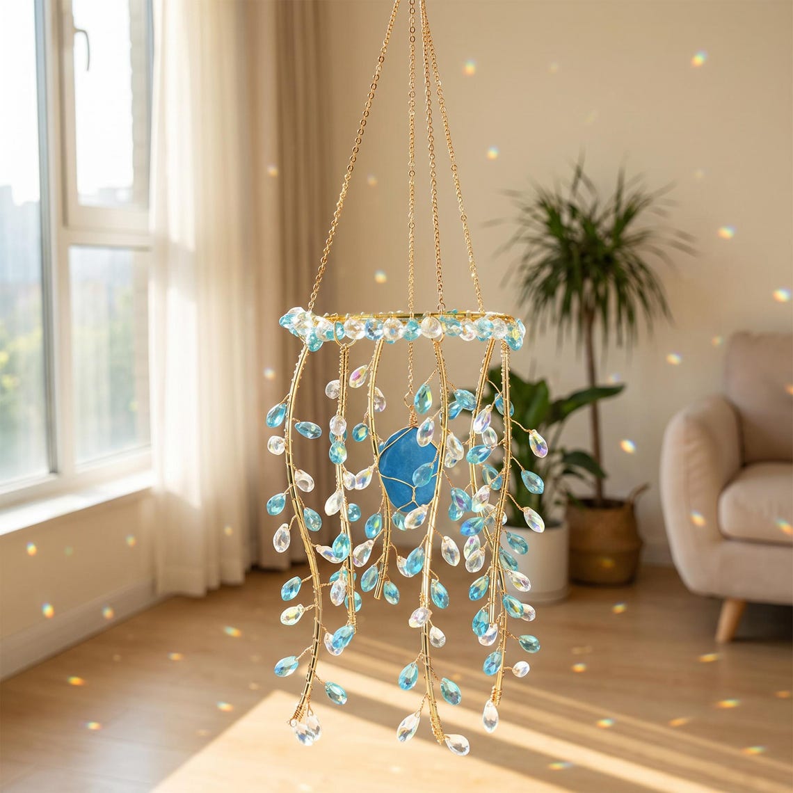 🔥Limited-time 60% off sale--Handmade Willow Tree Crystal Prism Rainbow Maker