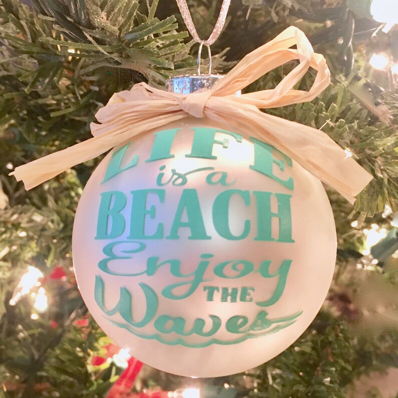 🌊 Coastal Beach Christmas Tree Ornament