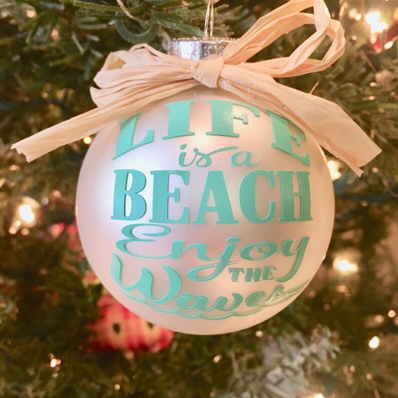 🌊 Coastal Beach Christmas Tree Ornament