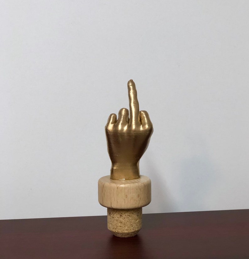Funny MIDDLE FINGER Wine Stopper 