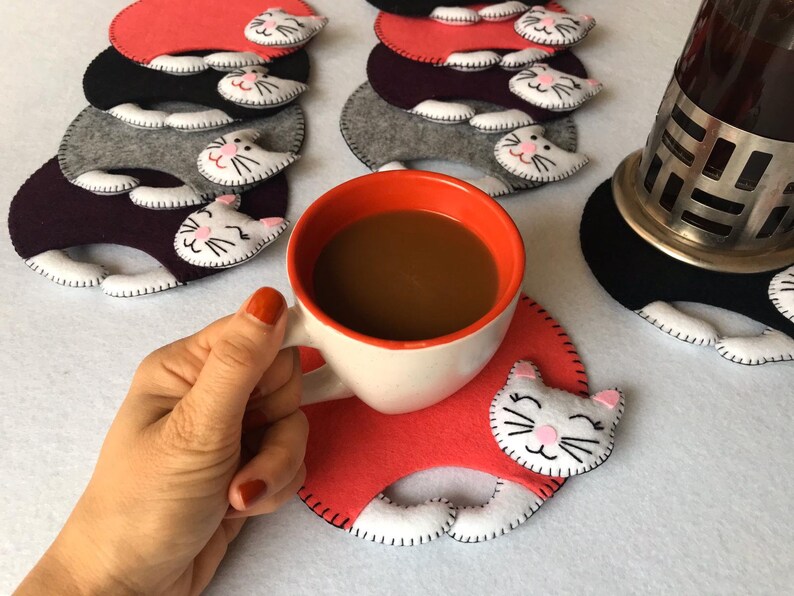 Funny Cute Cat Coasters