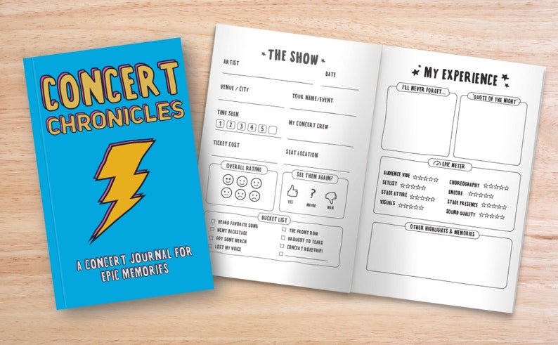 Concert Chronicles - A Concert Journal for Epic Memories
